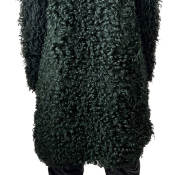 Authentic GUCCI Tom Ford 2014 Curly Shearling Fur Green Jacket Coat Med FRE GIFT - Picture 7 of 16